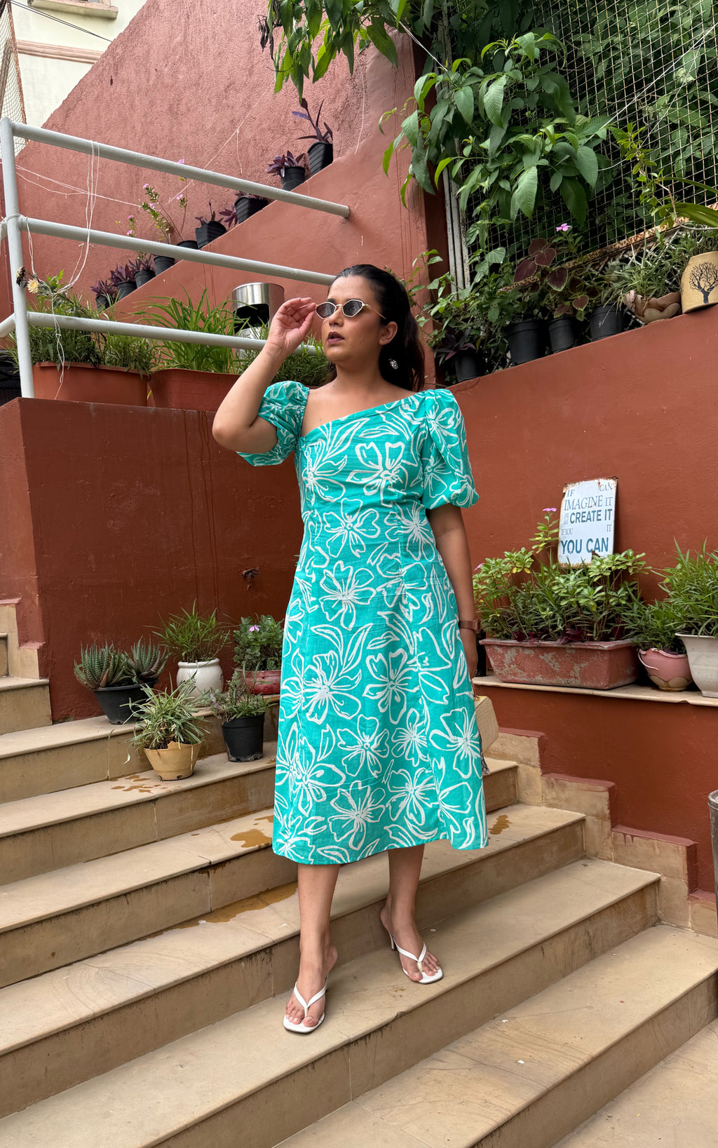 THE TEAL BLOOM DRESS